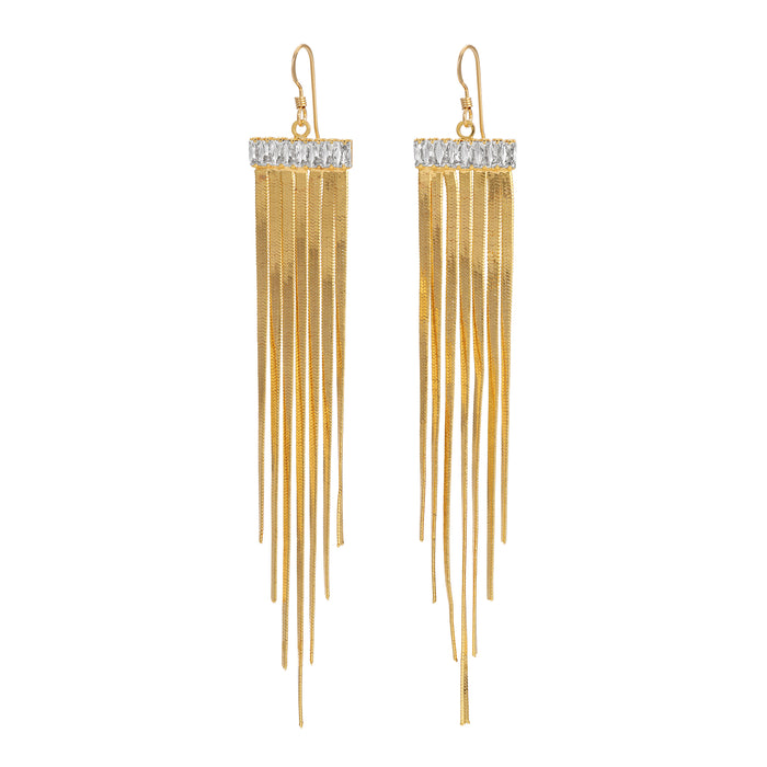 The Amber Fringe Earrings from Erin Fader Jewelry
