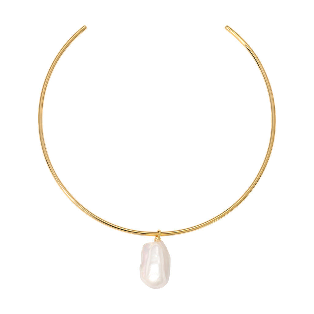Halo Collar Pearl Pendant