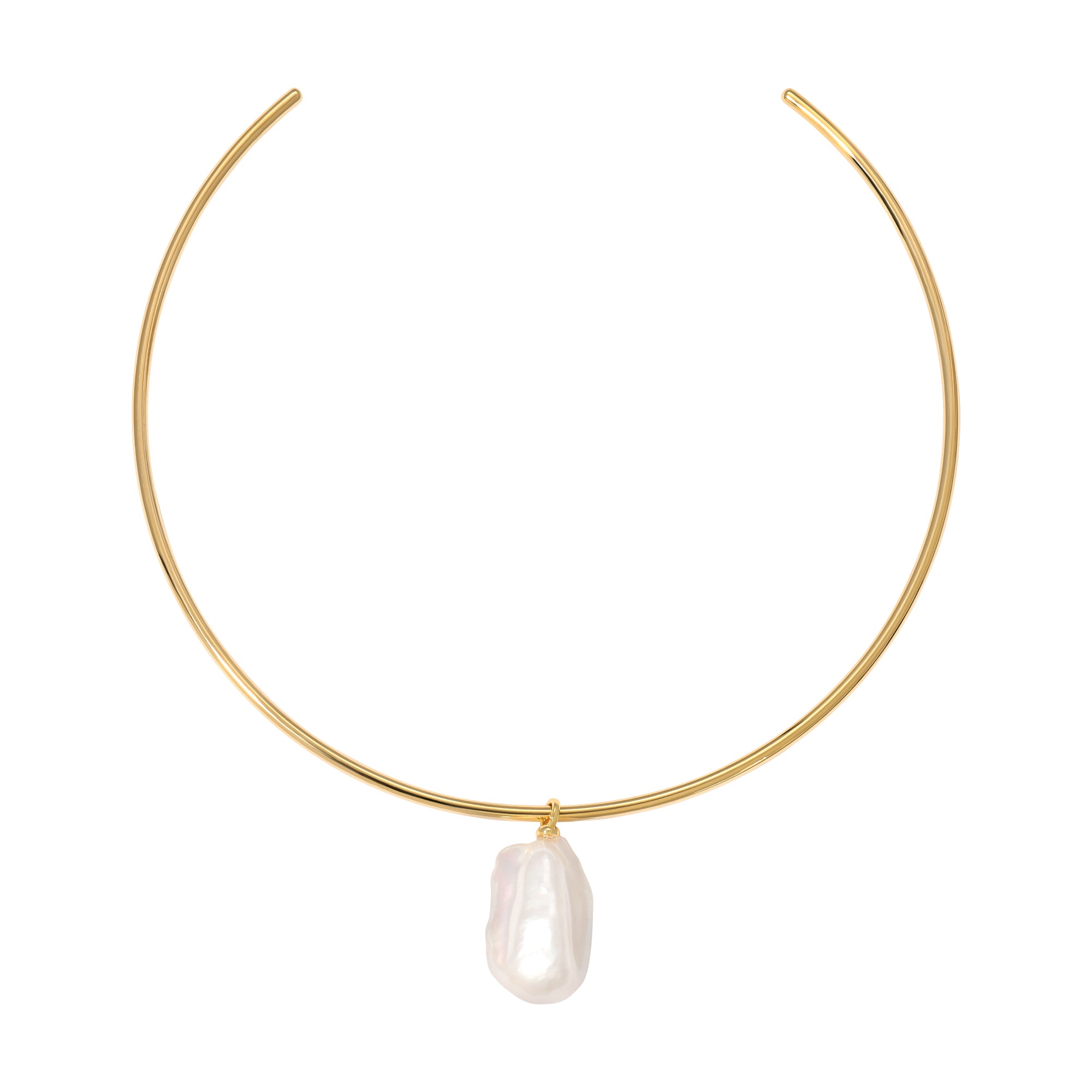 The Halo Collar with Pearl Pendant by Erin Fader Jewelry