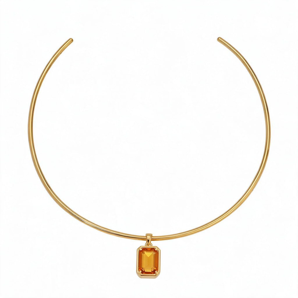 Halo Collar Vintage Nora Topaz