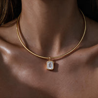 The Halo Collar with Nora Pendant by Erin Fader Jewelry