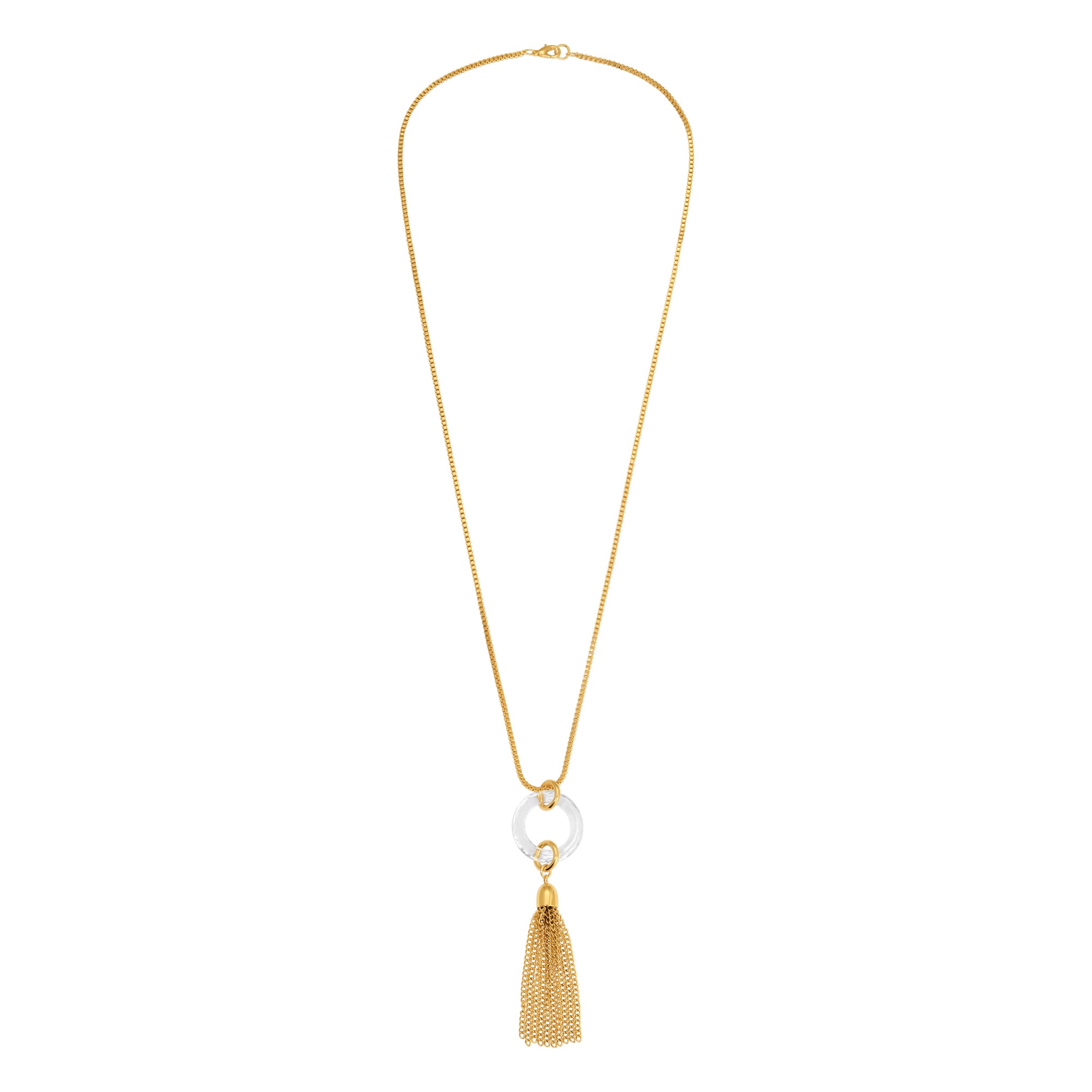 Vintage Crystal Tassel Necklace by Erin Fader Jewelry