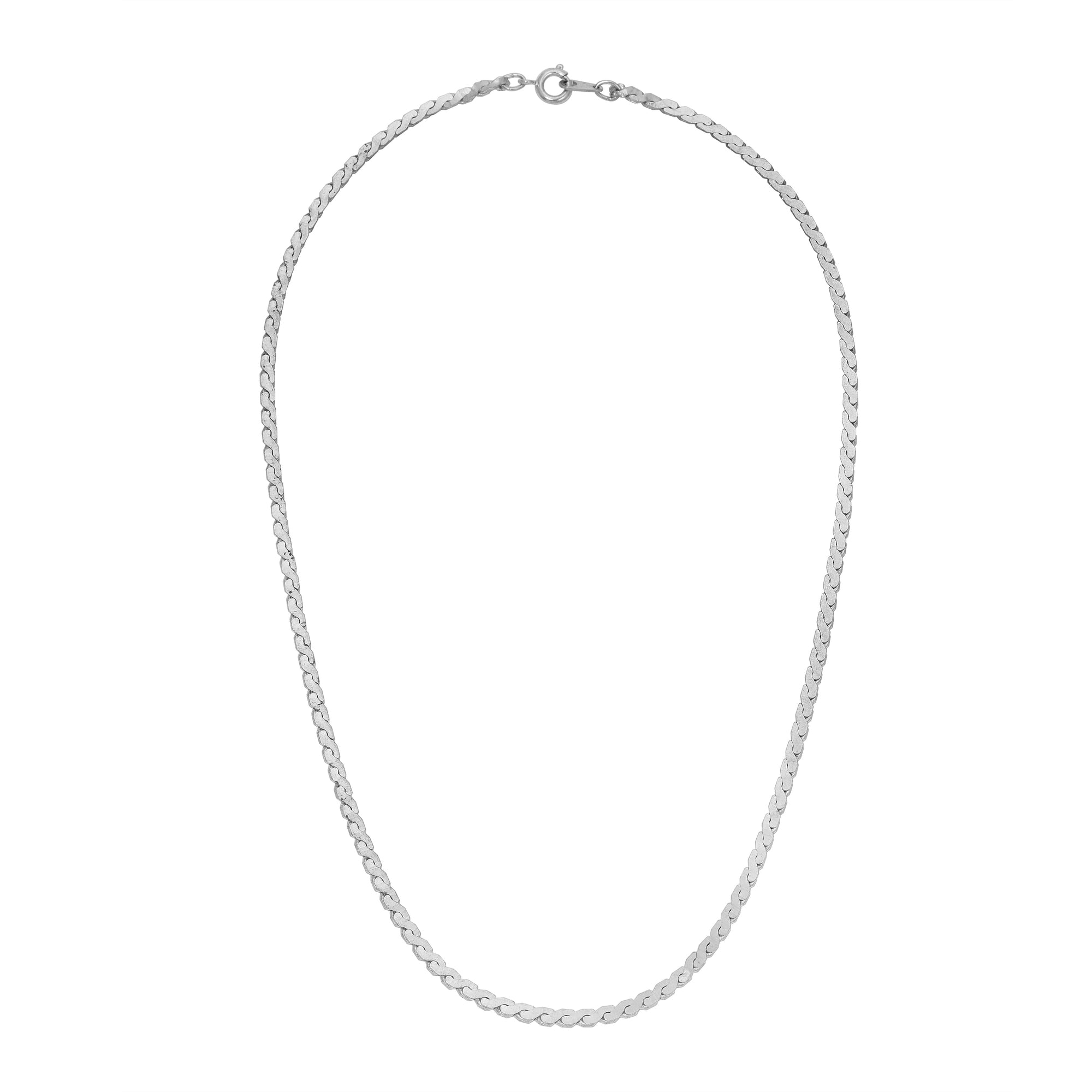 Vintage Deco Wave Necklace - Silver from Erin Fader Jewelry