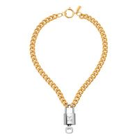 Vintage Louis Vuitton Lock Necklace - Mixed Metal by Erin Fader Jewelry
