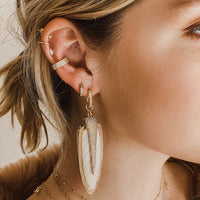 14k Gold Mini Hinged Hoops