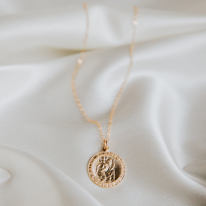 St. Christopher Medallion Necklace from Erin Fader Jewelry