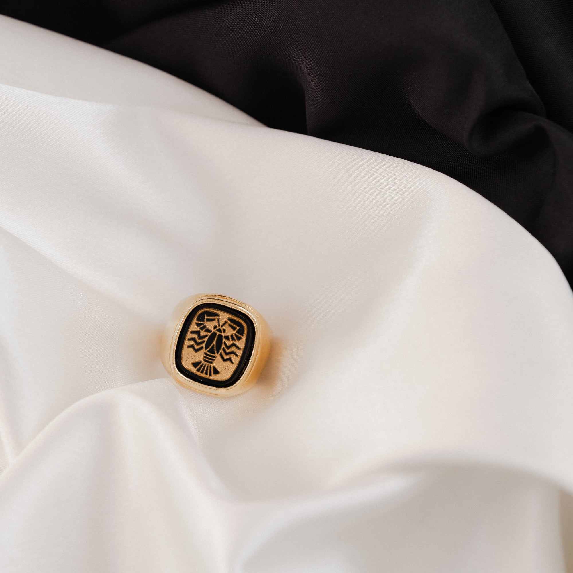 Art Deco Zodiac Signet Ring by Erin Fader Jewelry