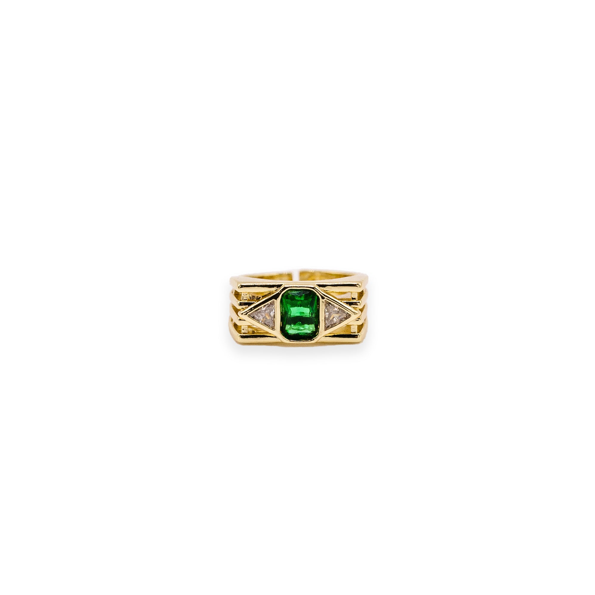 Art Deco Emerald Ring by Erin Fader Jewelry