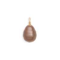 Baroque Pearl Charm - Chocolate from Erin Fader Jewelry
