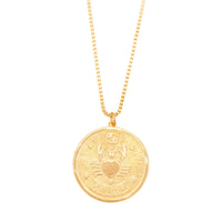 Zodiac Medallion Necklace-Cancer by Erin Fader Jewelry