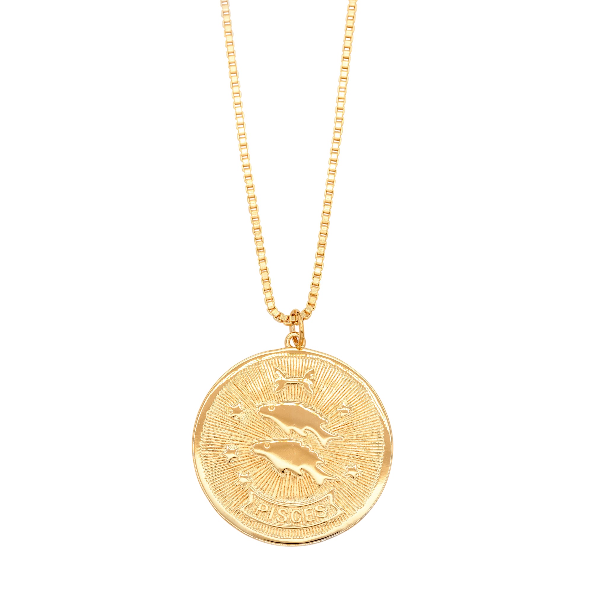 Zodiac Medallion Necklace- Pisces by Erin Fader Jewelry