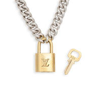 Vintage Louis Vuitton Lock Necklace 2 - Silver by Erin Fader Jewelry